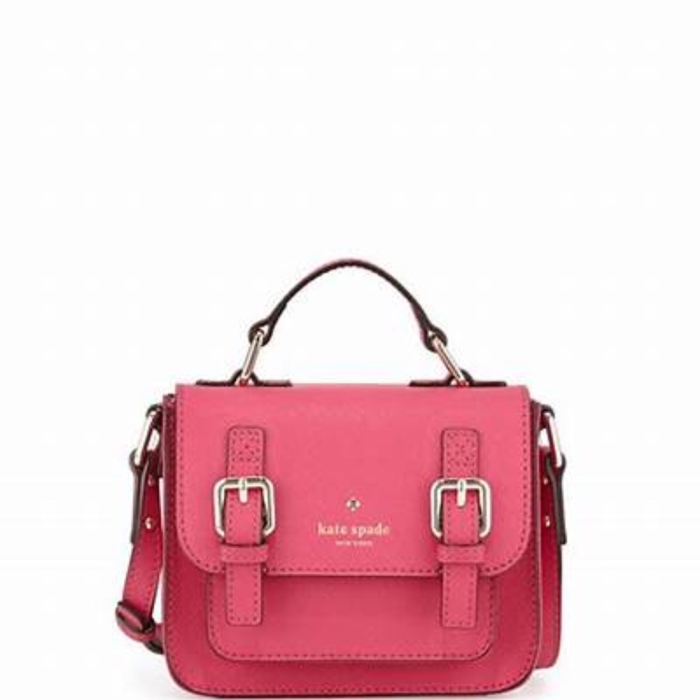 Kate Spade New York Girls Scout PVC Hot Pink Crossbody Hand Bag